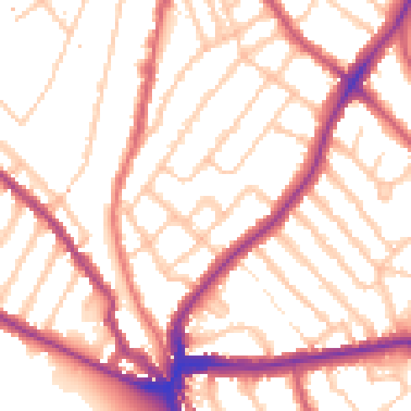 Daytime road noise heatmap for SE24 0DY