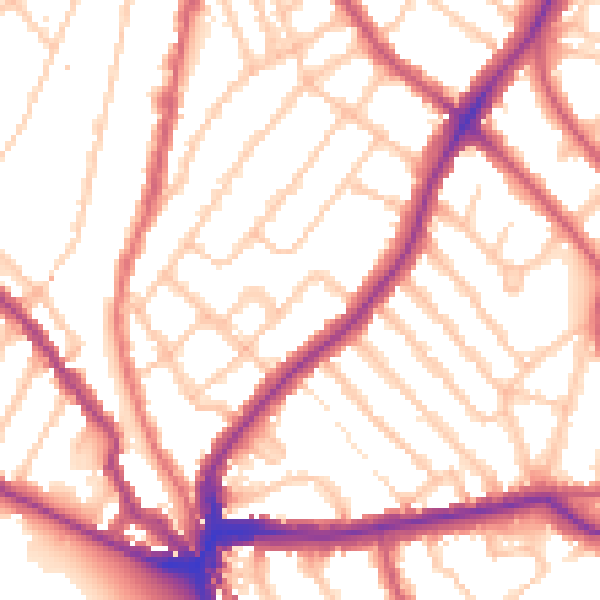 Daytime road noise heatmap for SE24 0EA
