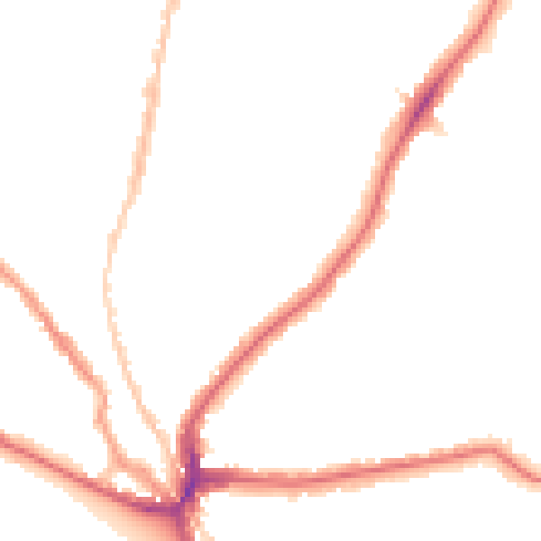 Night-time road noise heatmap for SE24 0EA