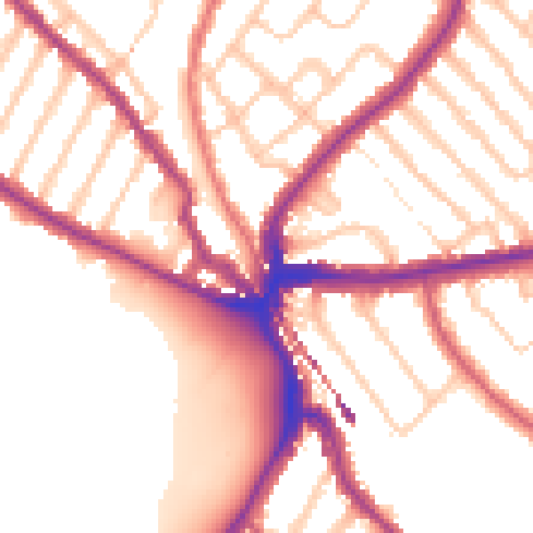 Daytime road noise heatmap for SE24 0EU