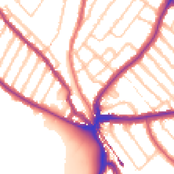 Daytime road noise heatmap for SE24 0HB