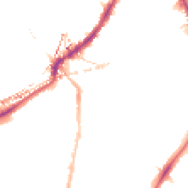 Night-time road noise heatmap for SE24 0HS