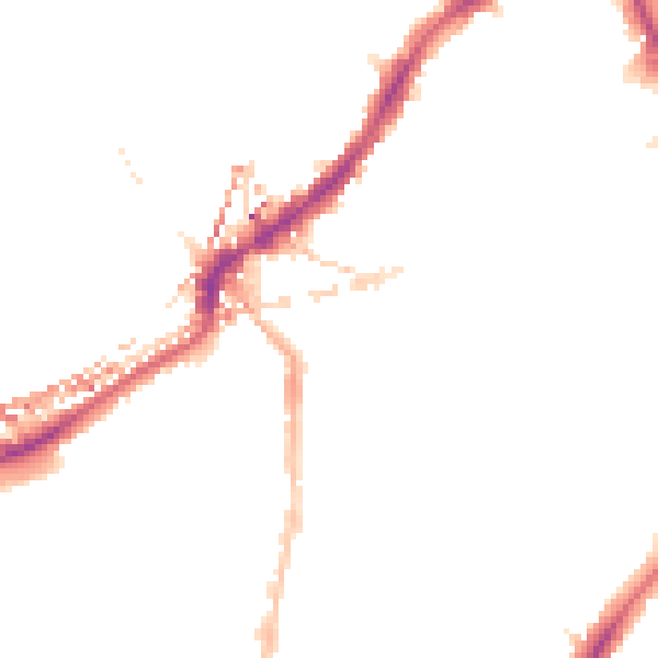 Night-time road noise heatmap for SE24 0HW