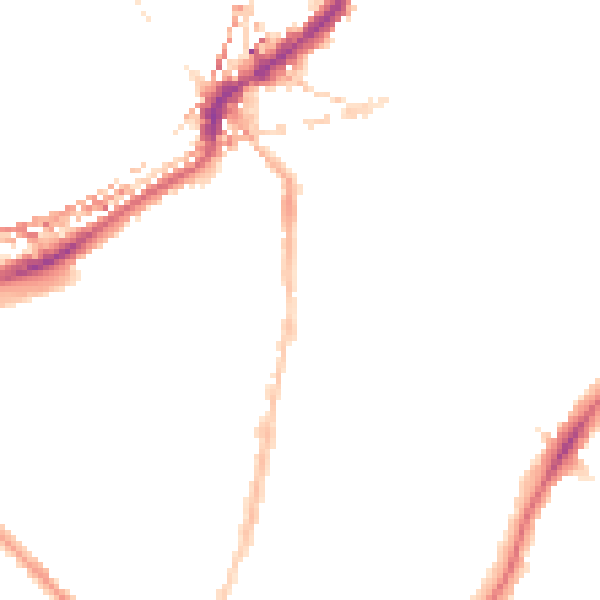 Night-time road noise heatmap for SE24 0HY