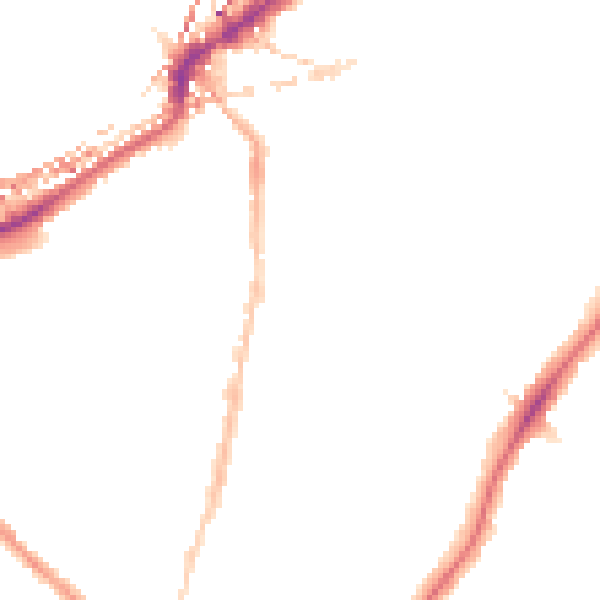 Night-time road noise heatmap for SE24 0HZ
