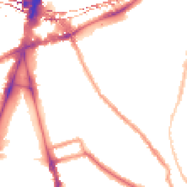 Night-time road noise heatmap for SE24 0LH