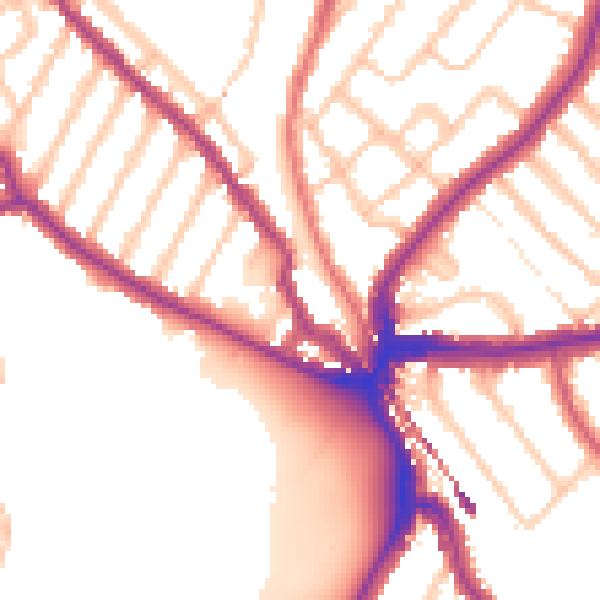 Daytime road noise heatmap for SE24 0LY