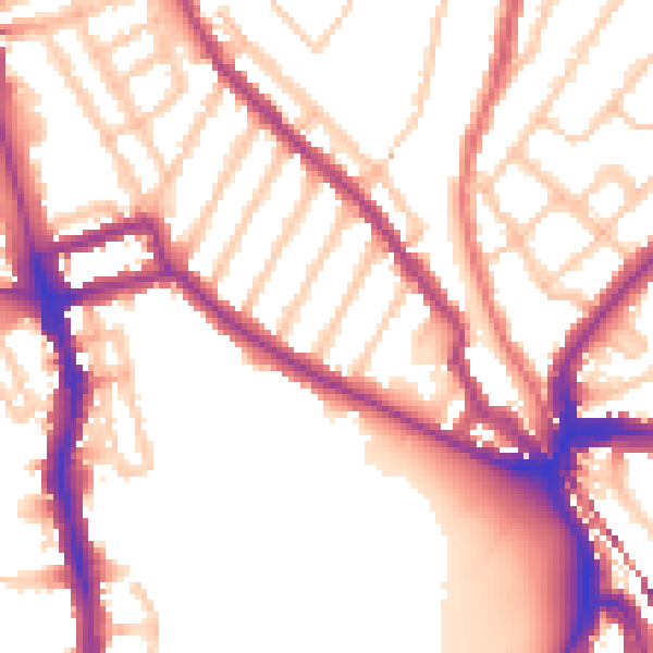 Daytime road noise heatmap for SE24 0NL