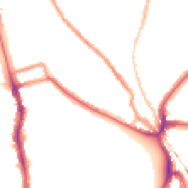 Night-time road noise heatmap for SE24 0NL