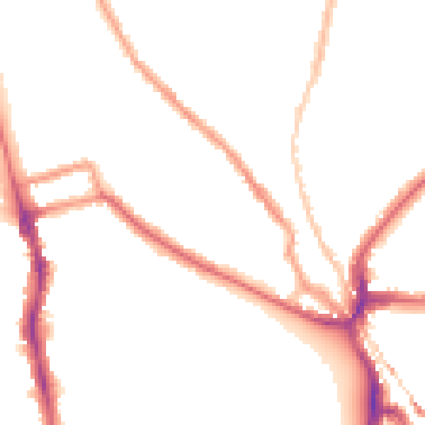 Night-time road noise heatmap for SE24 0NN