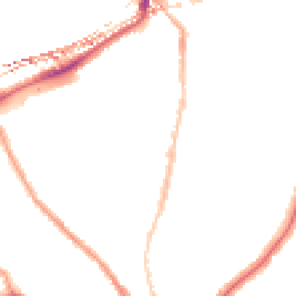 Night-time road noise heatmap for SE24 0QT