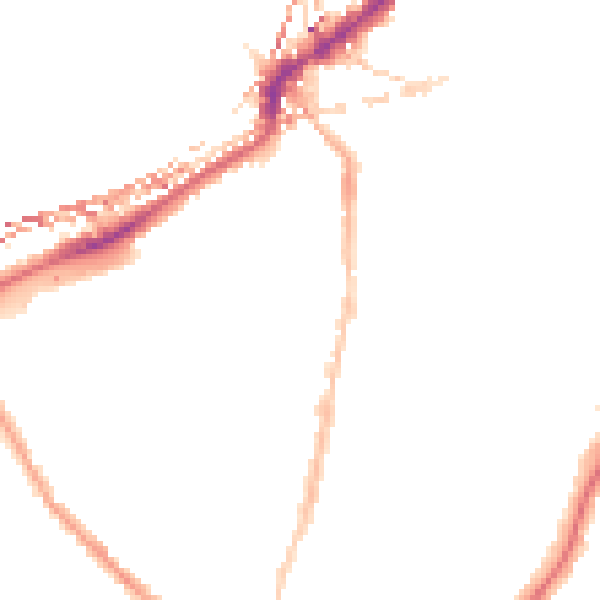 Night-time road noise heatmap for SE24 0QY