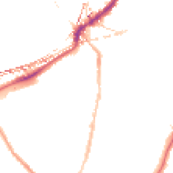 Night-time road noise heatmap for SE24 0QZ
