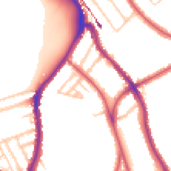 Daytime road noise heatmap for SE24 9DN