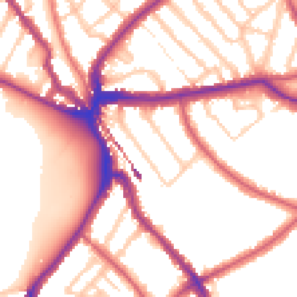 Daytime road noise heatmap for SE24 9HA