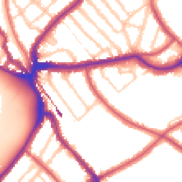 Daytime road noise heatmap for SE24 9HJ