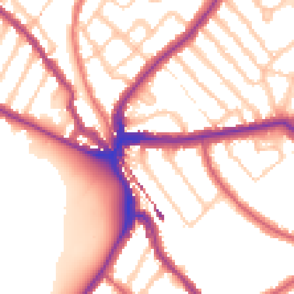 Daytime road noise heatmap for SE24 9HU