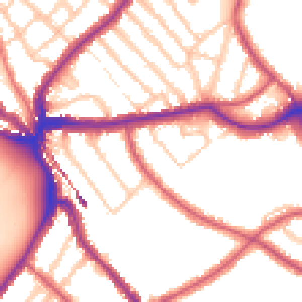 Daytime road noise heatmap for SE24 9HW