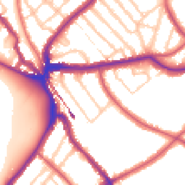 Daytime road noise heatmap for SE24 9JA