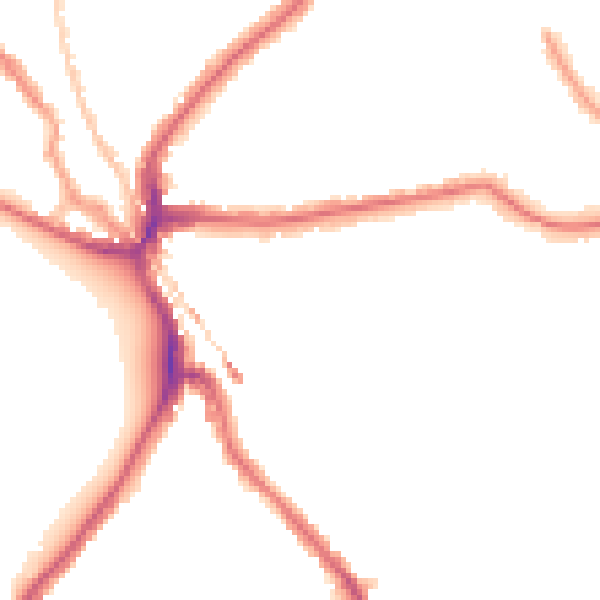 Night-time road noise heatmap for SE24 9JA