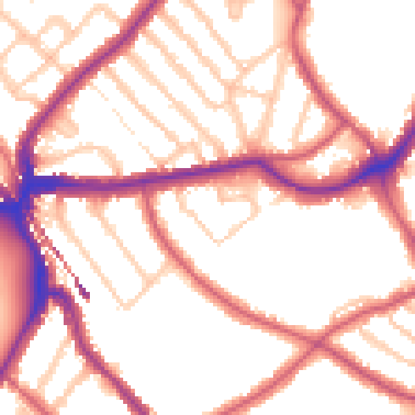 Daytime road noise heatmap for SE24 9JB