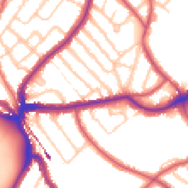 Daytime road noise heatmap for SE24 9LA