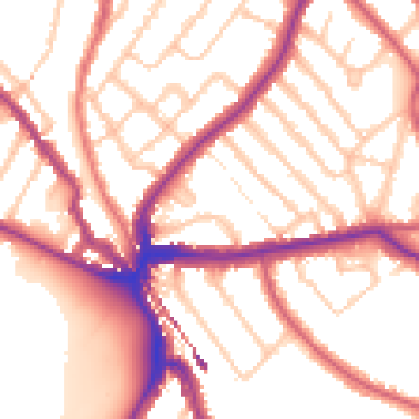 Daytime road noise heatmap for SE24 9LS