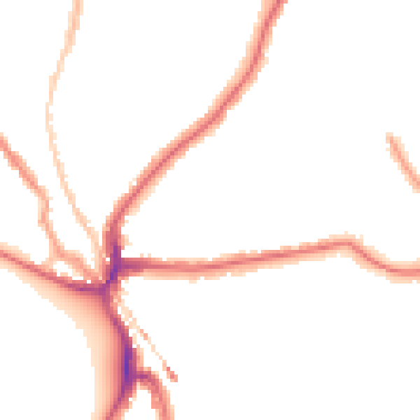 Night-time road noise heatmap for SE24 9LZ