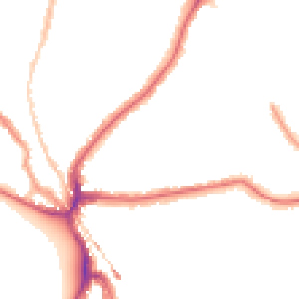 Night-time road noise heatmap for SE24 9NA