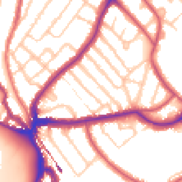 Daytime road noise heatmap for SE24 9NB