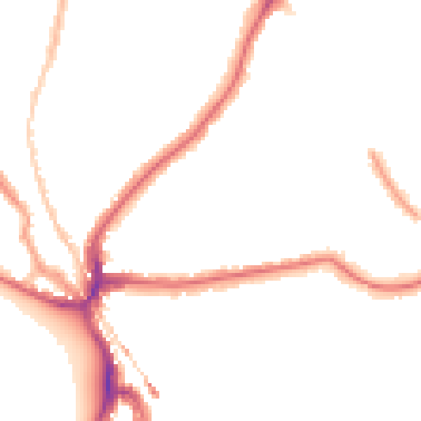 Night-time road noise heatmap for SE24 9ND