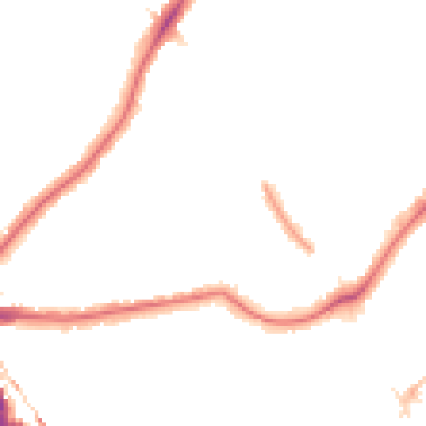 Night-time road noise heatmap for SE24 9NT
