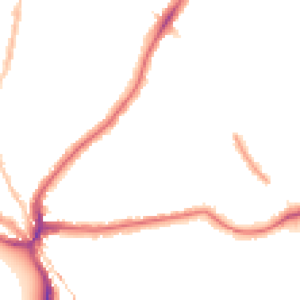 Night-time road noise heatmap for SE24 9NW