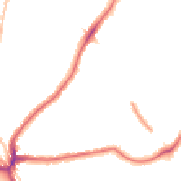 Night-time road noise heatmap for SE24 9NZ