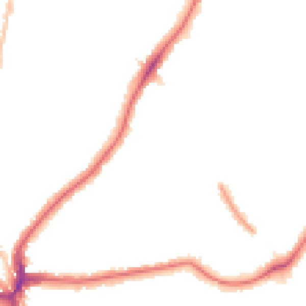 Night-time road noise heatmap for SE24 9PA