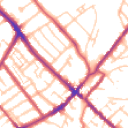 Daytime road noise heatmap for SE25 4AA