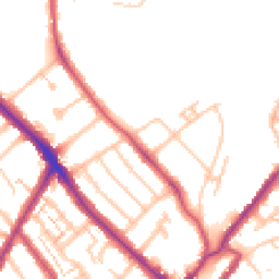 Daytime road noise heatmap for SE25 4AF