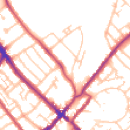 Daytime road noise heatmap for SE25 4AQ