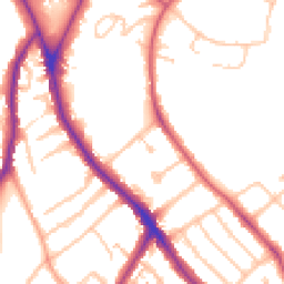 Daytime road noise heatmap for SE25 4AU