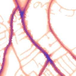 Daytime road noise heatmap for SE25 4BA