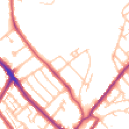 Daytime road noise heatmap for SE25 4BD