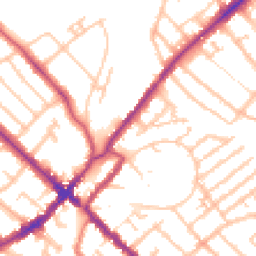 Daytime road noise heatmap for SE25 4BF
