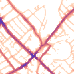 Daytime road noise heatmap for SE25 4BJ