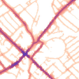 Daytime road noise heatmap for SE25 4BQ
