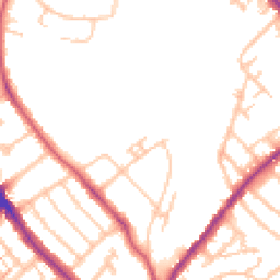 Daytime road noise heatmap for SE25 4DA