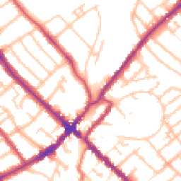 Daytime road noise heatmap for SE25 4DG