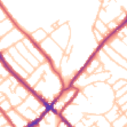 Daytime road noise heatmap for SE25 4DH