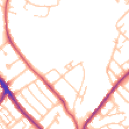 Daytime road noise heatmap for SE25 4DS