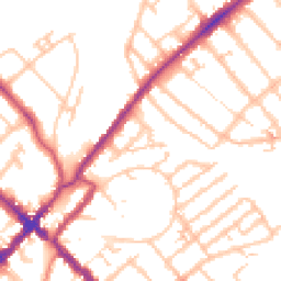Daytime road noise heatmap for SE25 4ES
