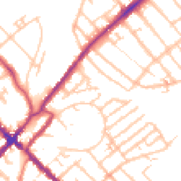 Daytime road noise heatmap for SE25 4EW